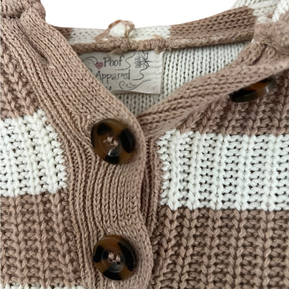 Brown and Cream Striped Sweater - Picture 2 of 4